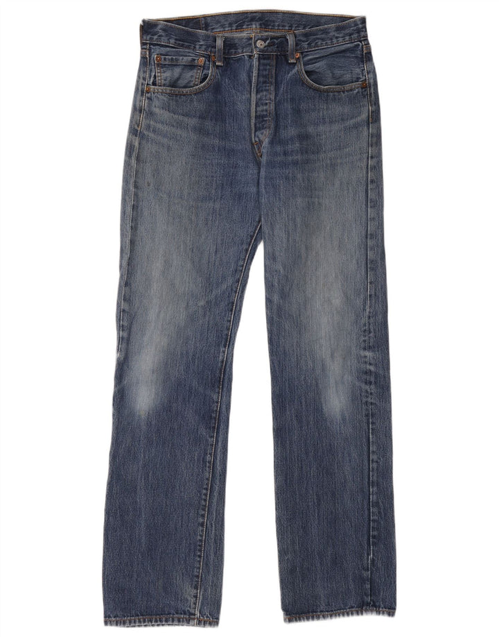 Levi's Mens 501 Straight Jeans W33 L34 Blue Cotton
