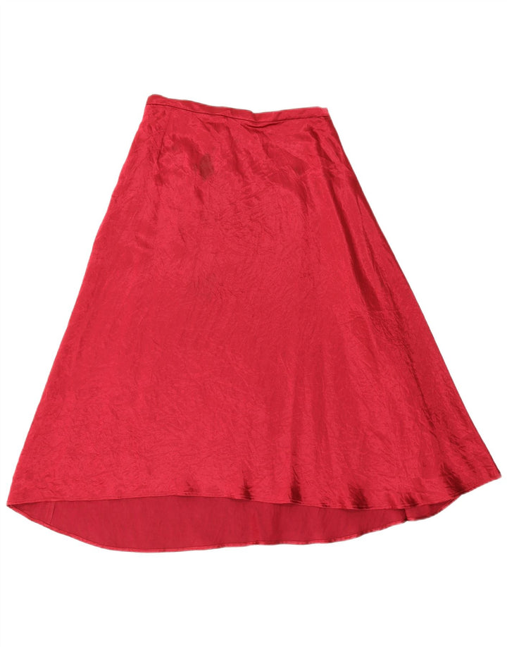 Marks & Spencer Womens A-Line Skirt UK 8 Small W26 Red Acetate