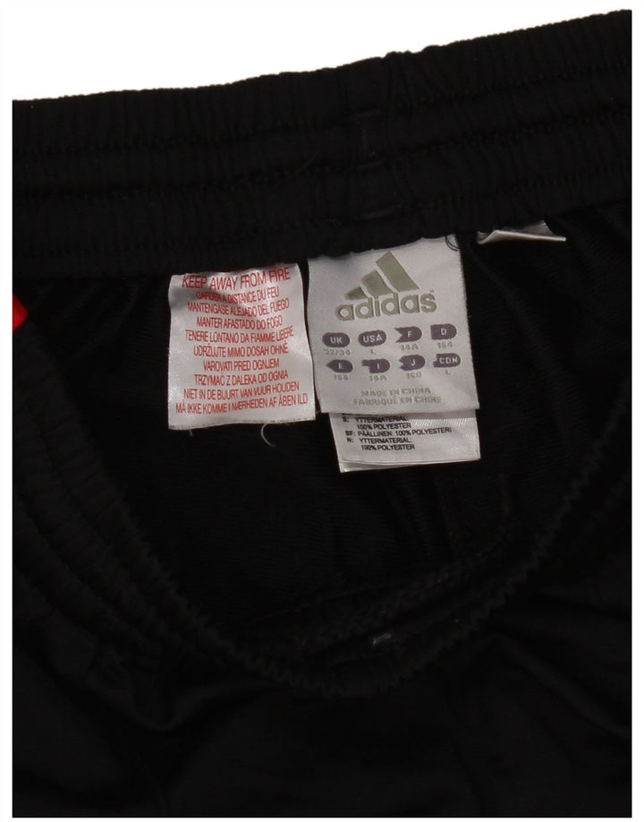 Adidas Boys Tracksuit Trousers Joggers 13-14 Years Black Polyester
