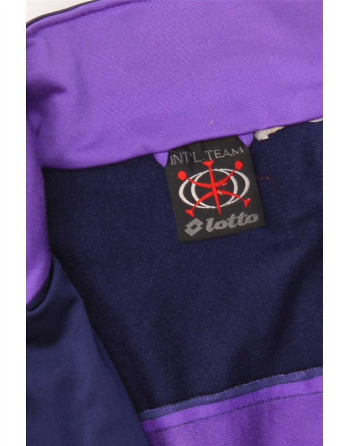 Lotto Mens Graphic Tracksuit Top Jacket Large Navy Blue Colourblock