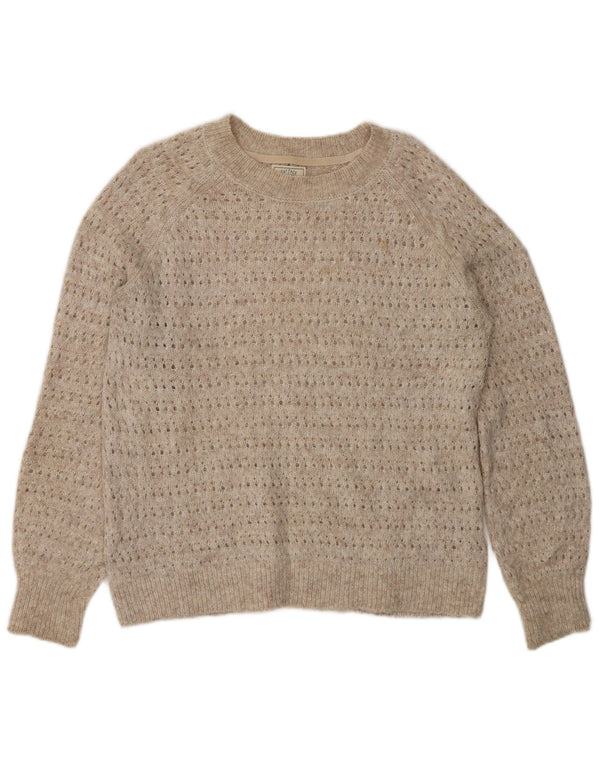 Fat Face Jersey extragrande con cuello barco para mujer UK 8 Small Beige Nylon