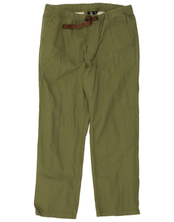 Męskie proste spodnie chino Vans XL W38 L30, zielone, bawełniane
