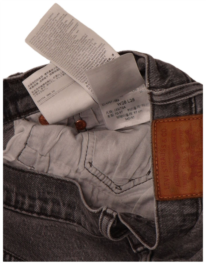 Levi's Dame 501 Straight Jeans W28 L28 Grå Bomuld