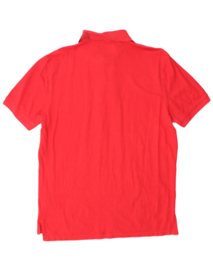 TOMMY HILFIGER Mens Polo Shirt Large Red Cotton