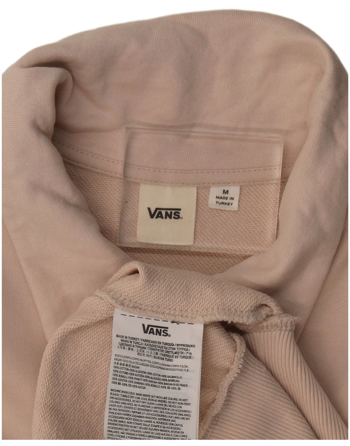 Vans Herre Polo Neck Sweatshirt Jumper Medium Pink Bomuld