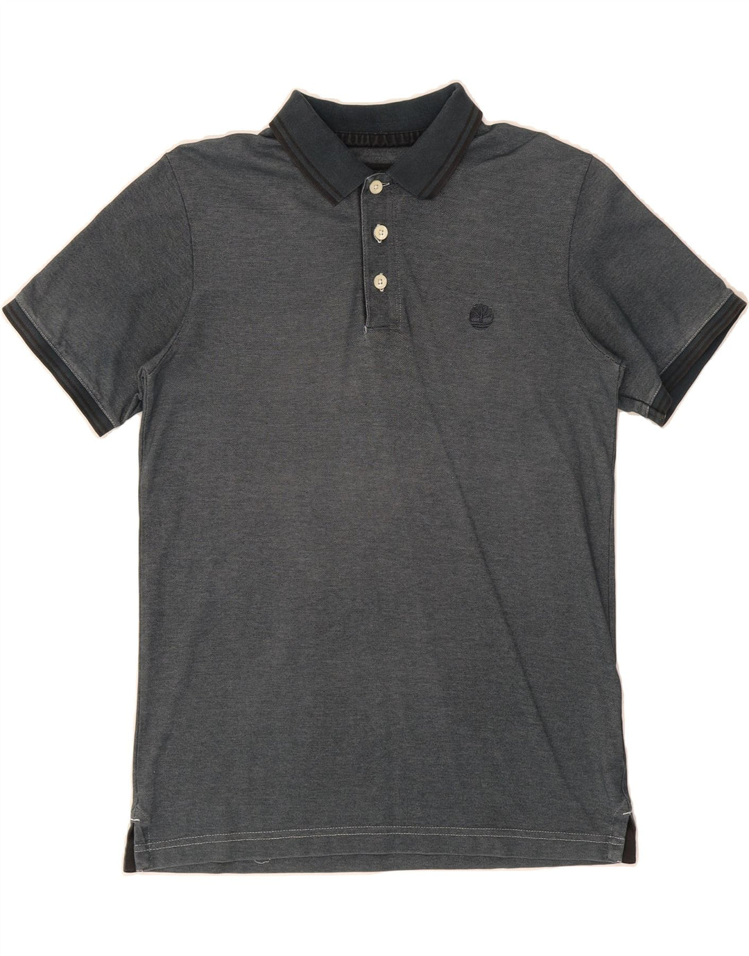 TIMBERLAND Mens Regular Fit Polo Shirt Large Navy Blue Cotton