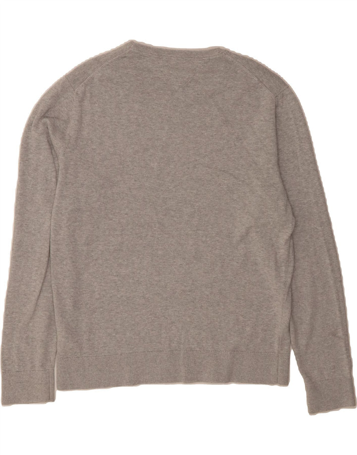 TOMMY HILFIGER Mens Crew Neck Jumper Sweater 2XL Grey Cotton Vintage Tommy Hilfiger and Second-Hand Tommy Hilfiger from Messina Hembry 