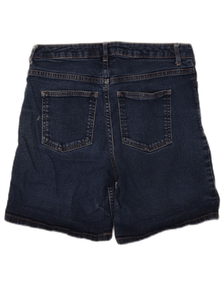 Marks & Spencer Womens Denim Shorts UK 8 Small W28 Blue Cotton