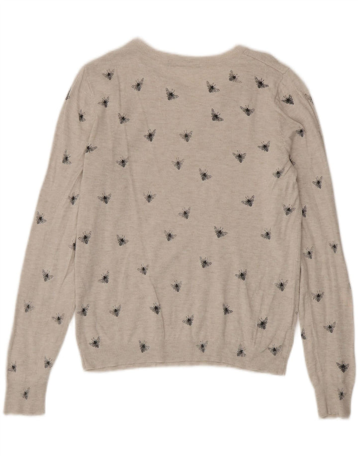 Marks & Spencer Womens Boat Neck Jumper Sweater UK 8 Small Grey