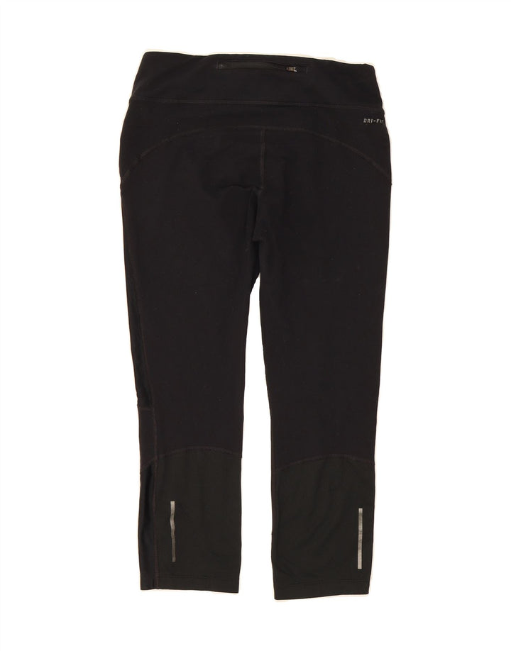 NIKE Womens Dri Fit Capri Leggings UK 12 Medium Black Nylon Vintage Nike and Second-Hand Nike from Messina Hembry 