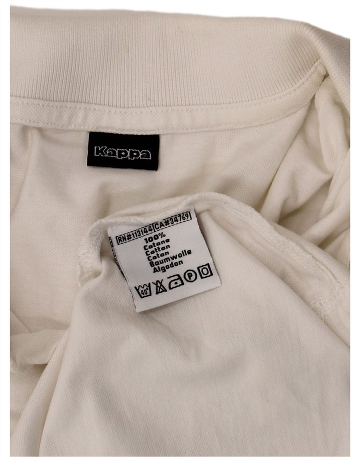 Kappa Mens Polo Shirt XL White Cotton