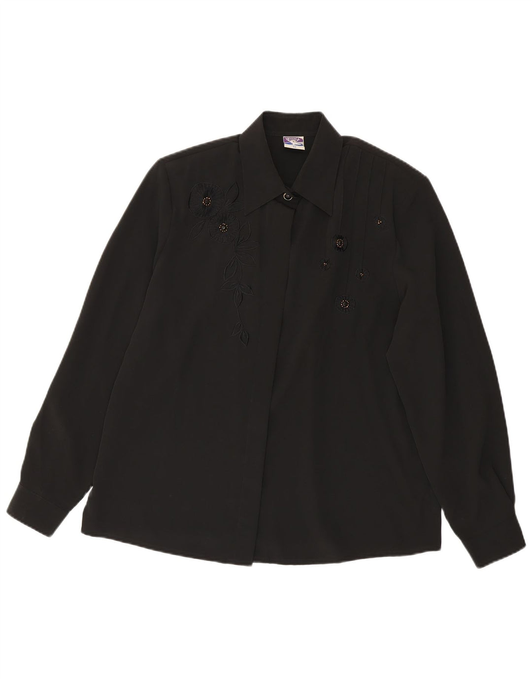 Yessica Womens Shirt Blouse EU 44 XL Black Floral Polyester