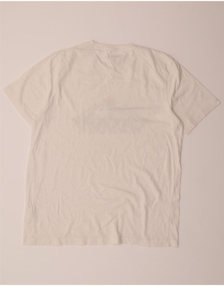 MOUNTAIN WAREHOUSE Mens Graphic T-Shirt Top Large White Cotton Vintage Mountain Warehouse and Second-Hand Mountain Warehouse from Messina Hembry 