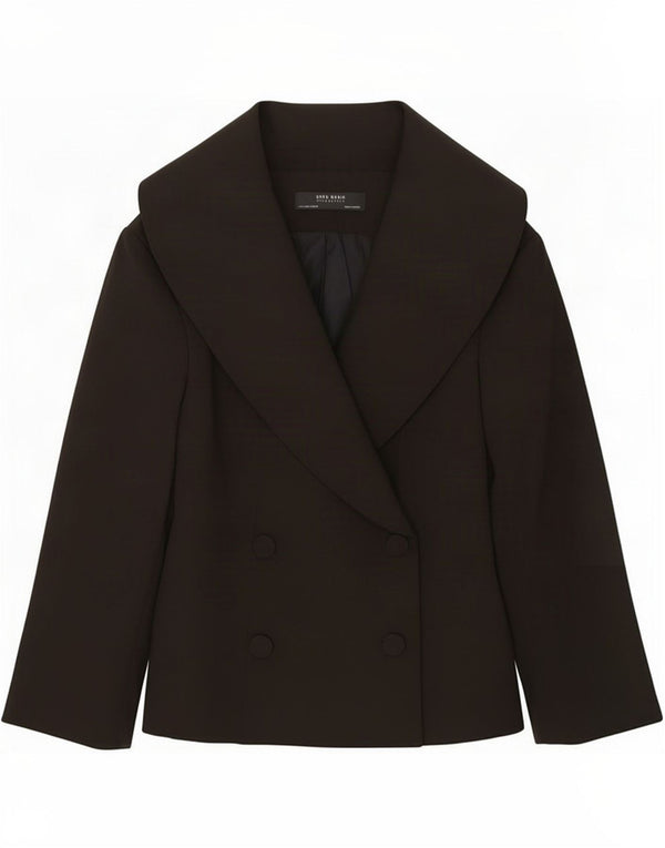 Zara Damen Blazer Jacke UK 12 Medium Schwarz Polyester