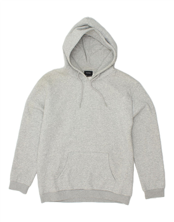 FIRETRAP Womens Oversized Hoodie Jumper UK 16 Large  Grey Cotton Vintage Firetrap and Second-Hand Firetrap from Messina Hembry 
