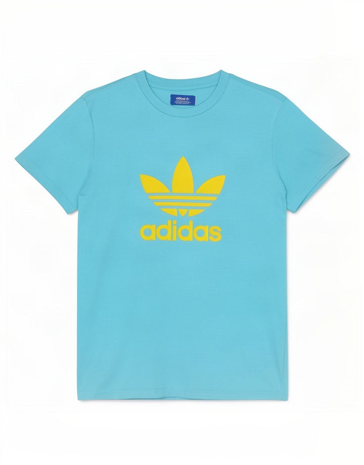Adidas Mens Graphic T-Shirt Top Médio Algodão Azul