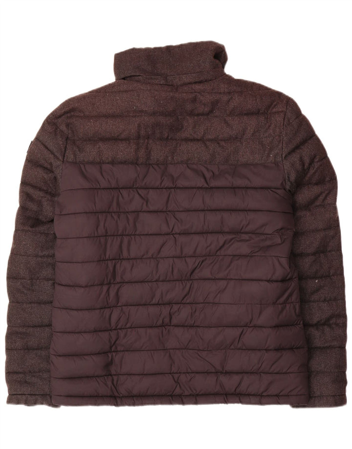 Superdry Mens Padded Jacket UK 38 Medium Black Polyester