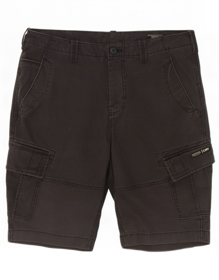 Superdry Mens Cargo Shorts W34 Grande Algodão Cinza