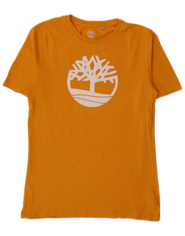 Timberland Boys Graphic T-Shirt Top 15-16 Years Medium Yellow Cotton