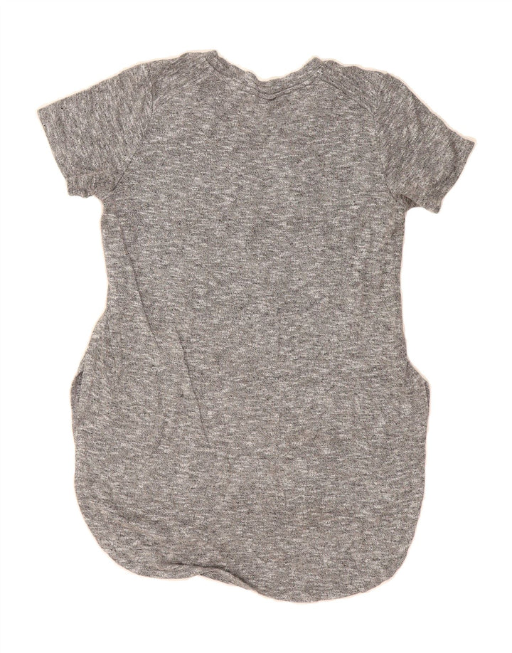 MOSSIMO Womens Short Sleeves Jumper Dress UK 14 Medium Grey Flecked Vintage Mossimo and Second-Hand Mossimo from Messina Hembry 