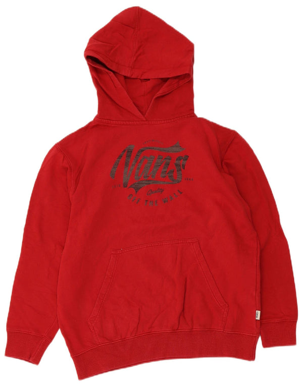 Vans Boys Graphic Hoodie Jumper 10-11 ετών Μεσαίο κόκκινο βαμβακερό
