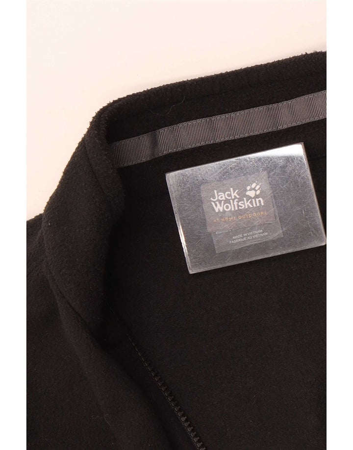 Giacca in pile da uomo Jack Wolfskin UK 36/38 Small Poliestere nero