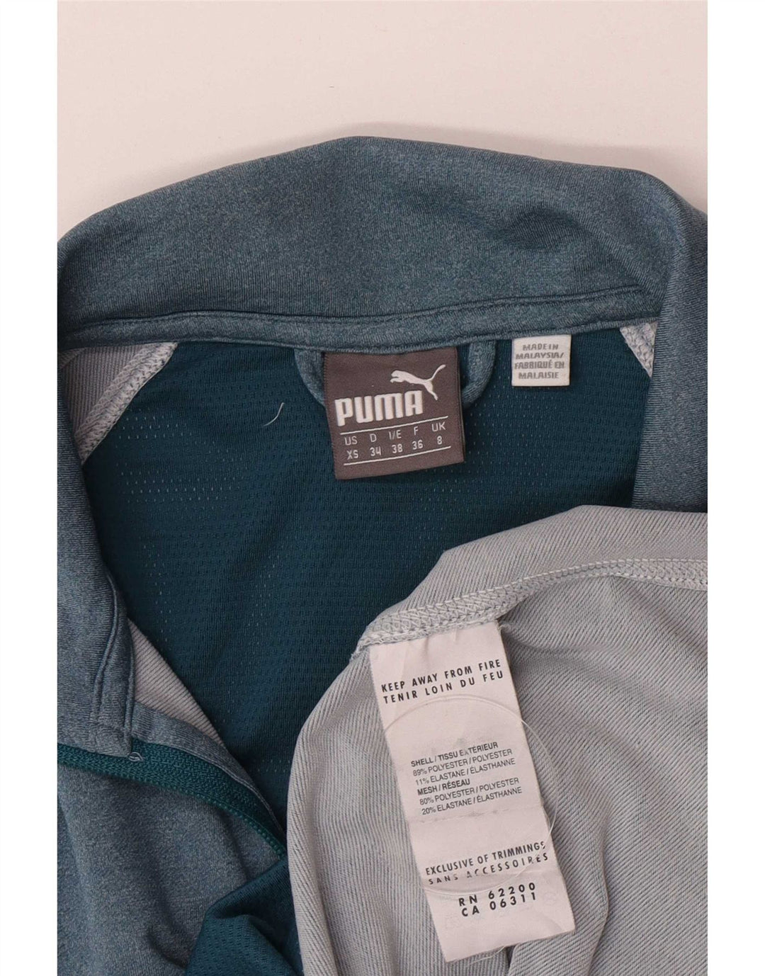 Puma ženska gornja jakna trenirke UK 8 Small Blue Colourblock poliester