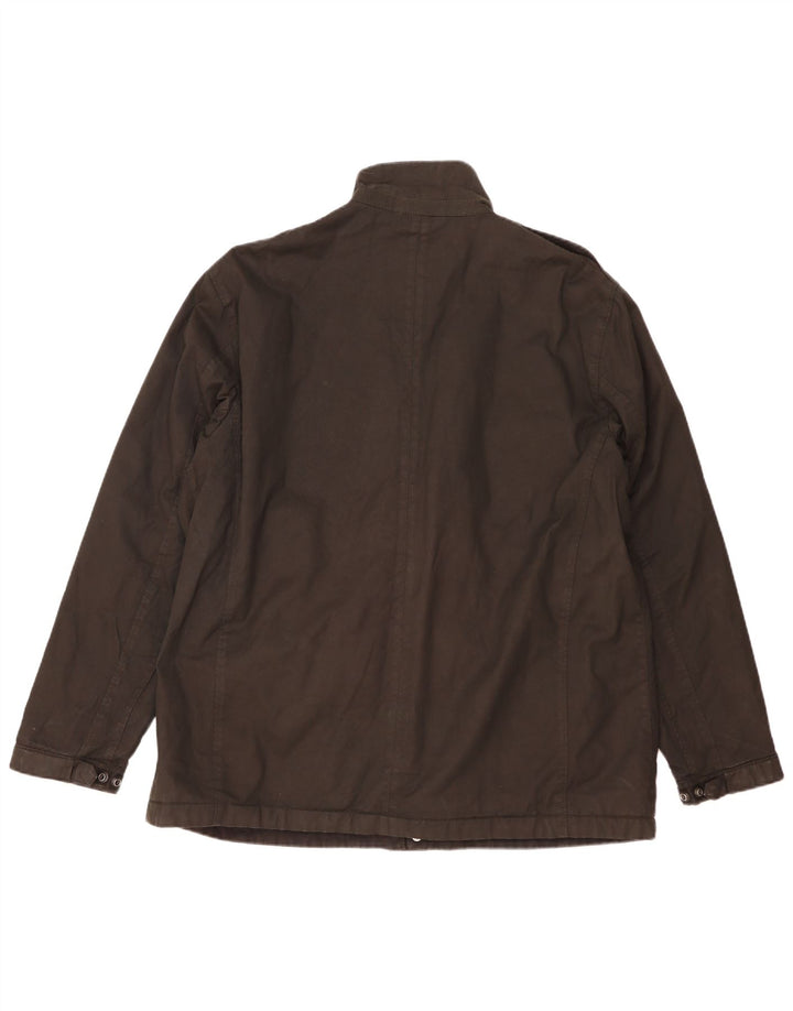 Marks & Spencer Mens Utility Jacket UK 44 2XL Black Cotton