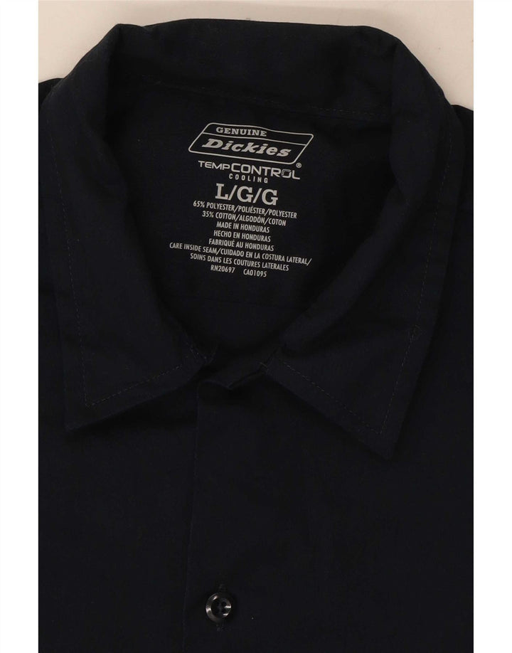 Dickies Chemise à manches courtes pour homme Large Bleu marine Polyester