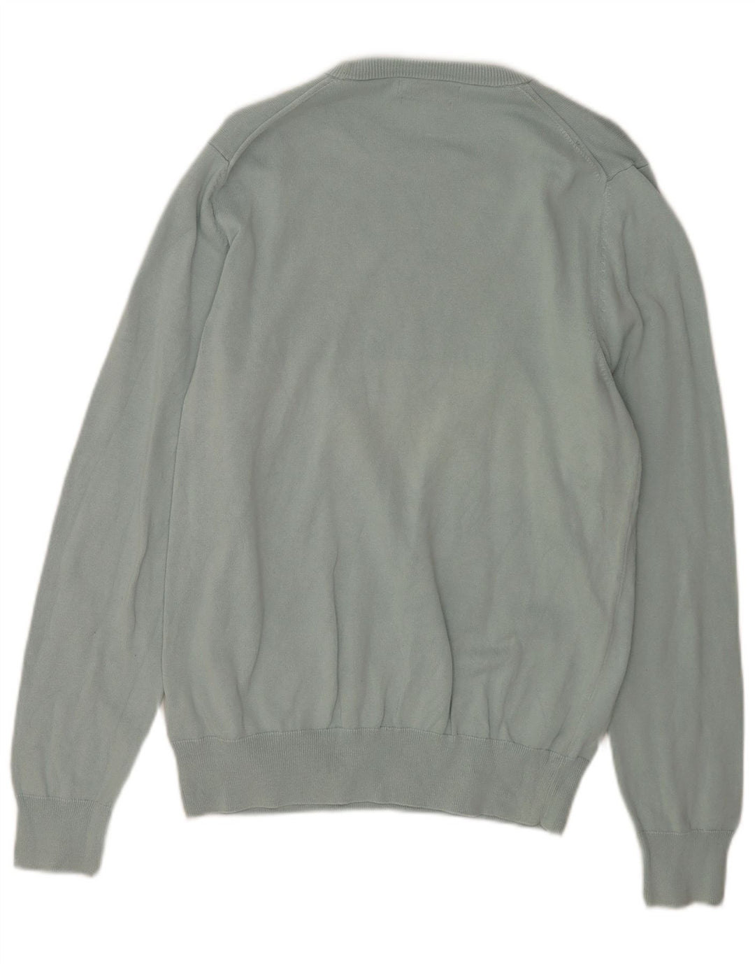 Marks & Spencer Mens Crew Neck Jumper Sweater Medium Blue Cotton