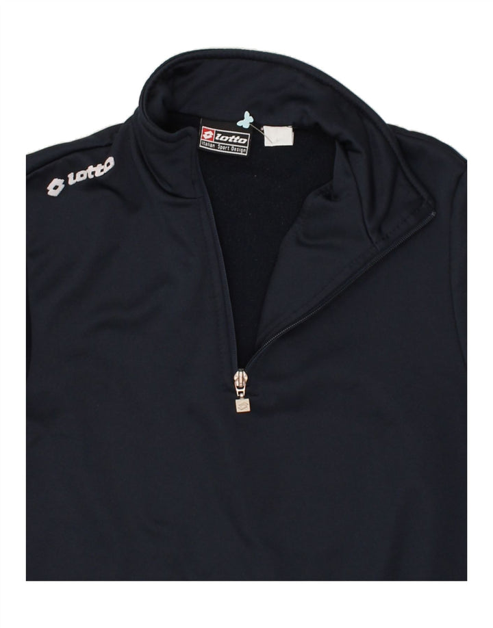 LOTTO Boys Graphic Pullover Tracksuit Top 12-13 Years Large Navy Blue | Vintage Lotto | Thrift | Second-Hand Lotto | Used Clothing | Messina Hembry 