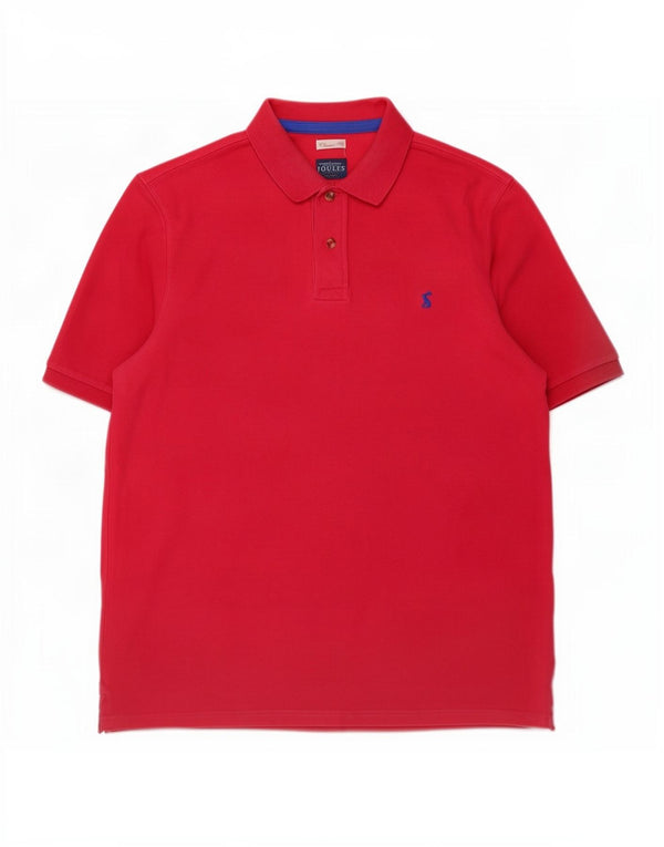 Joules Mens Classic Fit Polo Shirt Large Pink Cotton