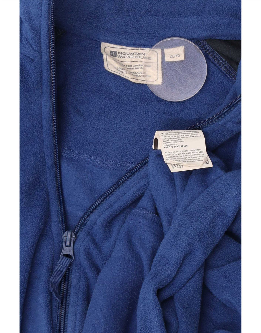 Mountain Warehouse Mens Fleece Jacket UK 42 XL Blue Colourblock Polyester
