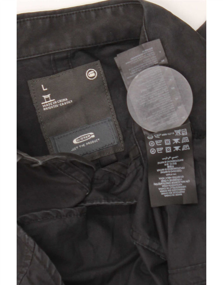 G-Star Mens Military Shirt Large Black Cotton