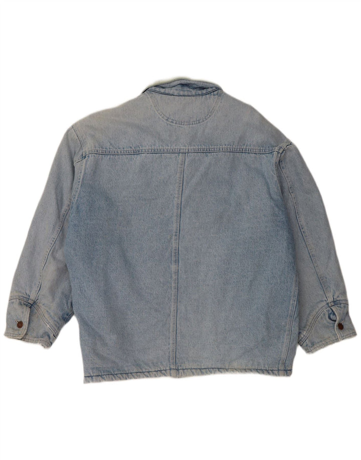 Uniform Mens Denim Sherpa Jacket UK 42 XL Blue