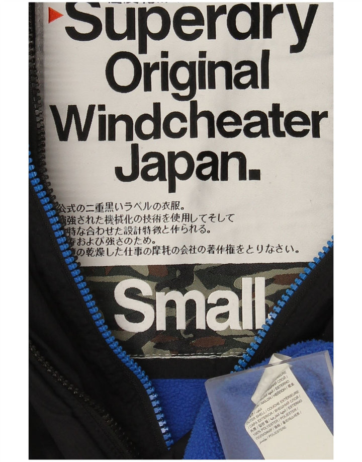 Superdry Mens The Windcheater Graphic Windbreaker Jacket UK 36 Small Black