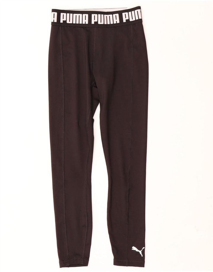 PUMA Damen Graphic Leggings UK 4 XS Schwarz Polyester