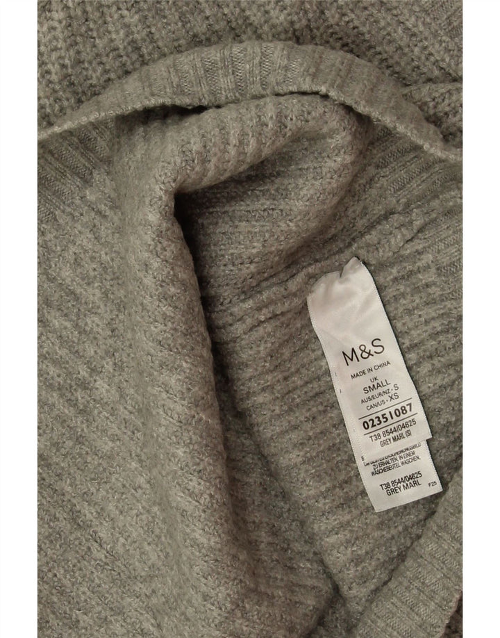 Marks & Spencer Womens Crop Vest Tank Top UK 10 Small Grey Polyester