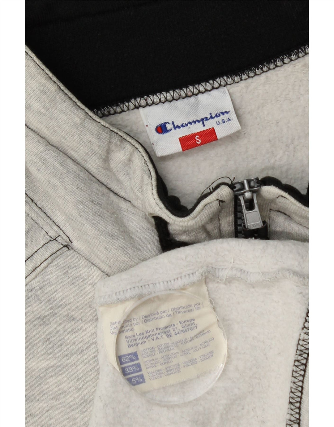 Champion Mens Graphic Sleeveless Tracksuit Top Jacket Small Grey Cotton