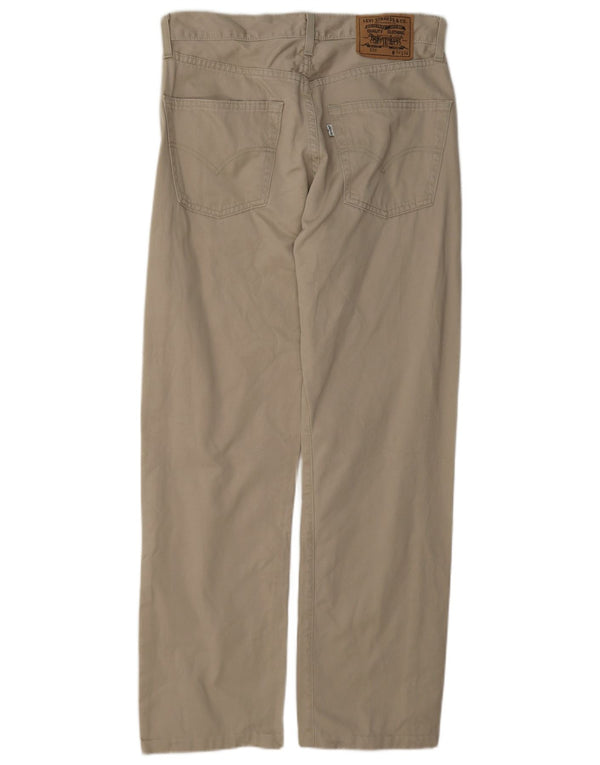 Levi's Mens 551 Straight Loose Fit Casual Trousers W32 L29 Beige Cotton