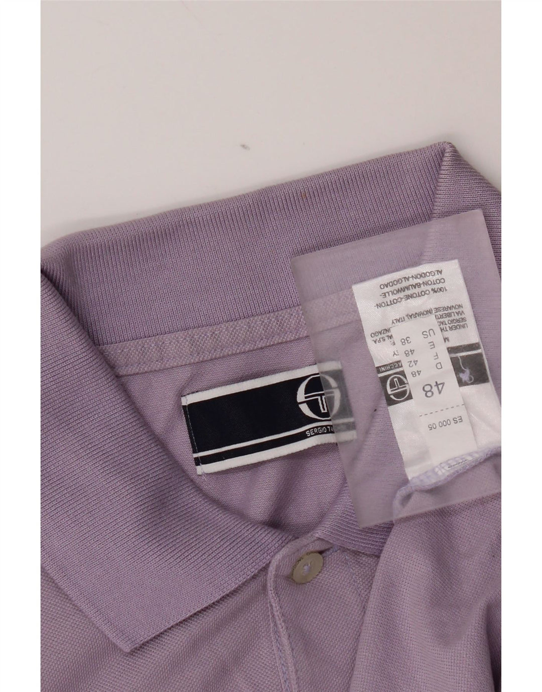 Sergio Tacchini Herre poloshirt IT 48 Medium Lilla Bomuld