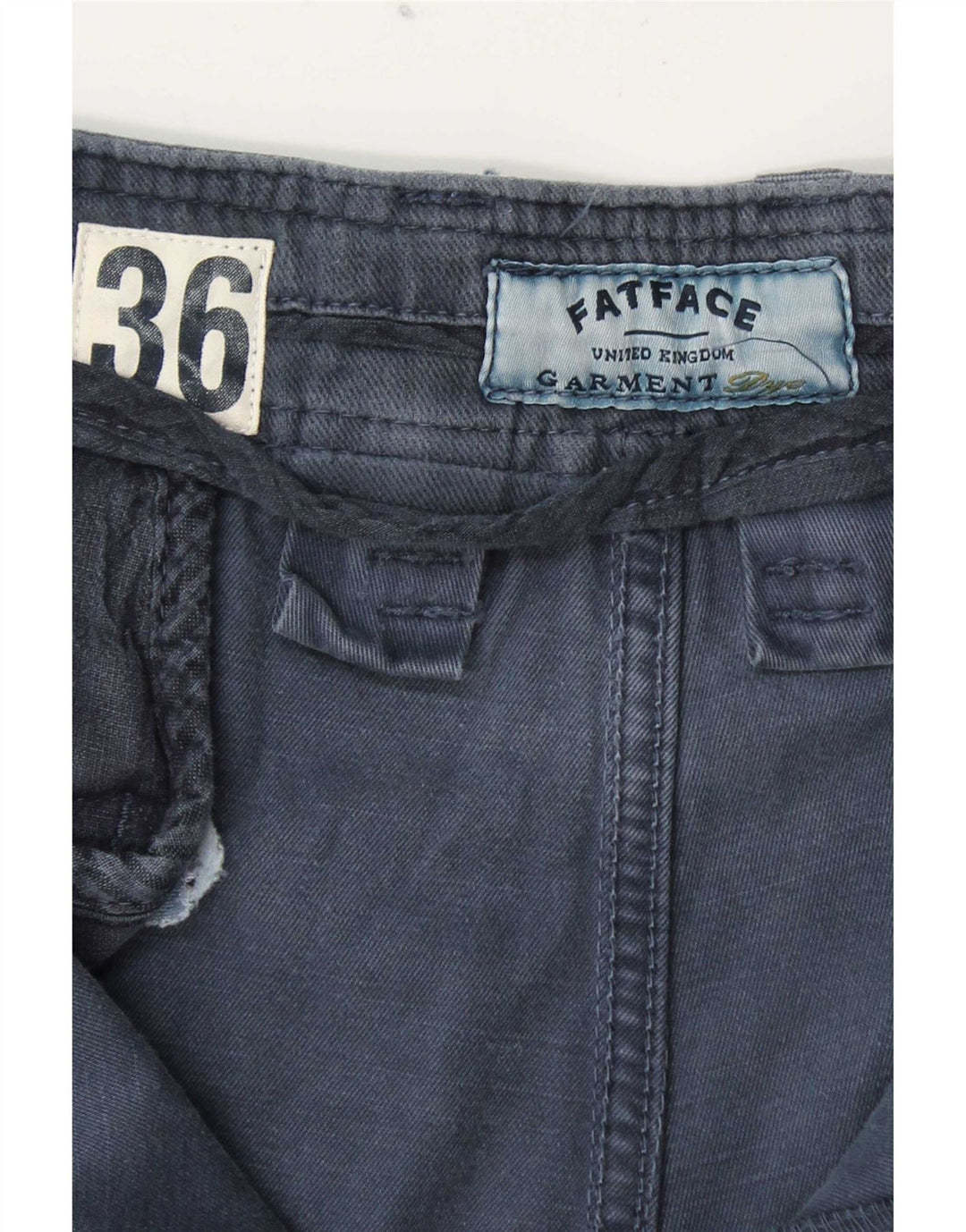 Fat Face Mens Chino Shorts W36 Large Navy Blue Cotton