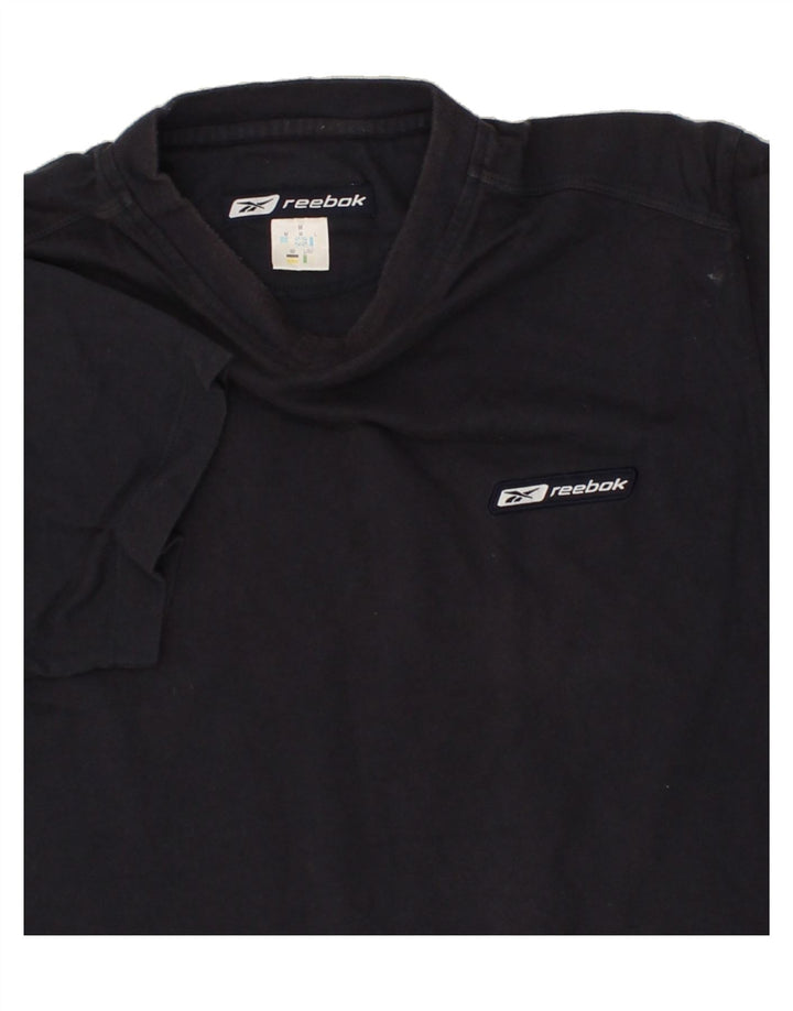 REEBOK Mens T-Shirt Top Medium Navy Blue Cotton Vintage Reebok and Second-Hand Reebok from Messina Hembry 