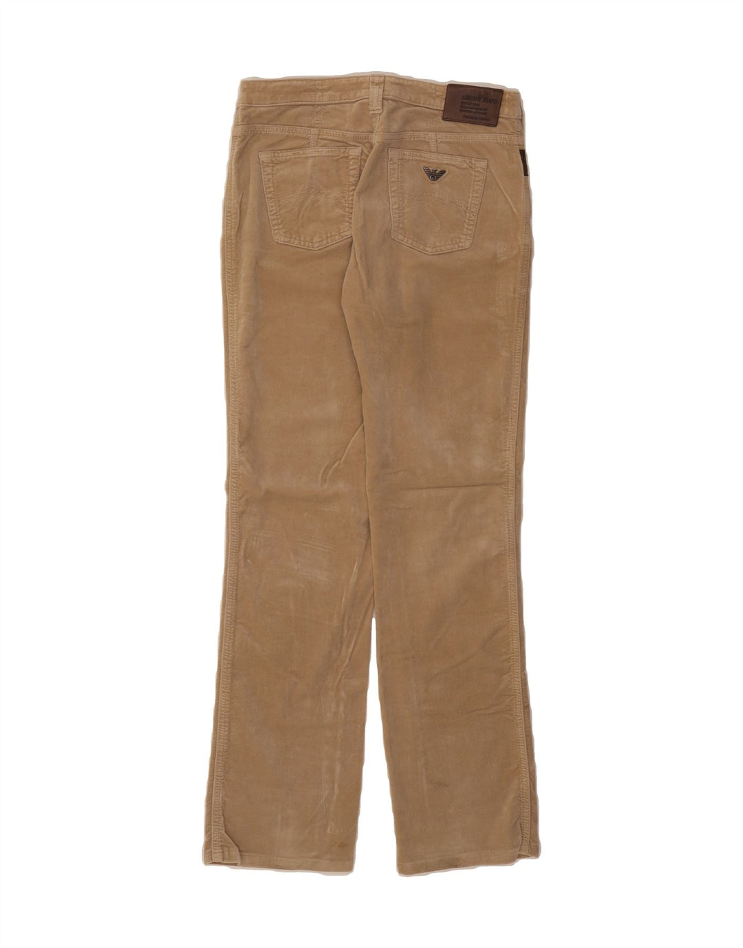 ARMANI Womens Straight Casual Trousers W30 L30 Beige Cotton Vintage Armani and Second-Hand Armani from Messina Hembry 