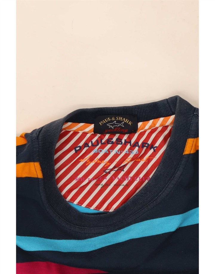 Paul & Shark Mens Yachting T-Shirt Top Medium Navy Blue Striped