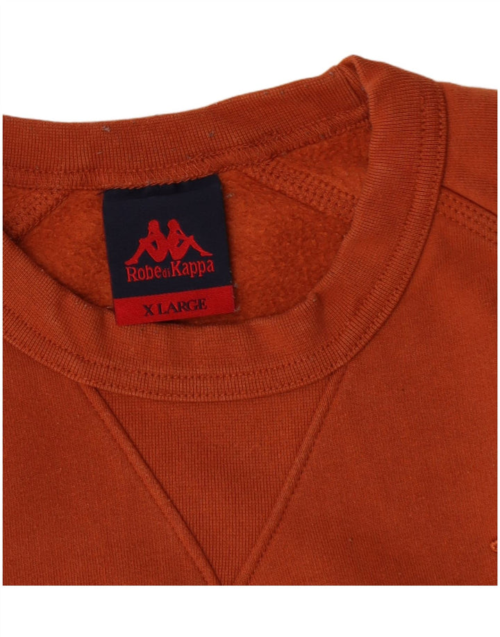 Kappa Mens Sweatshirt Jumper XL Orange Cotton