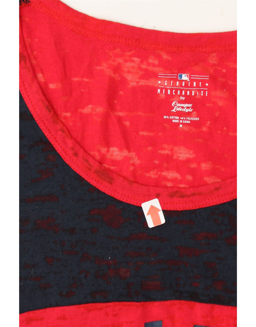 GENUINE MERCHANDISE Womens Graphic Vest Top UK 12 Medium Red Vintage Genuine Merchandise and Second-Hand Genuine Merchandise from Messina Hembry 
