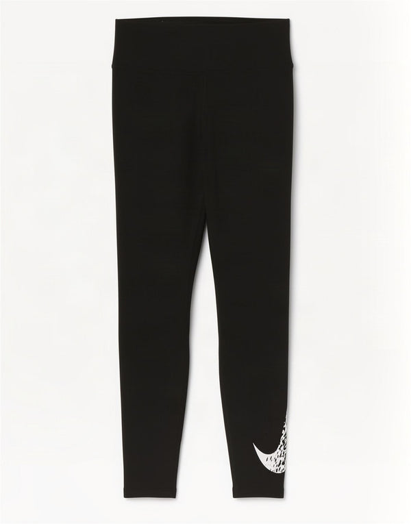 Nike Damen Dri Fit Graphic Leggings UK 8 Small Schwarz Polyester