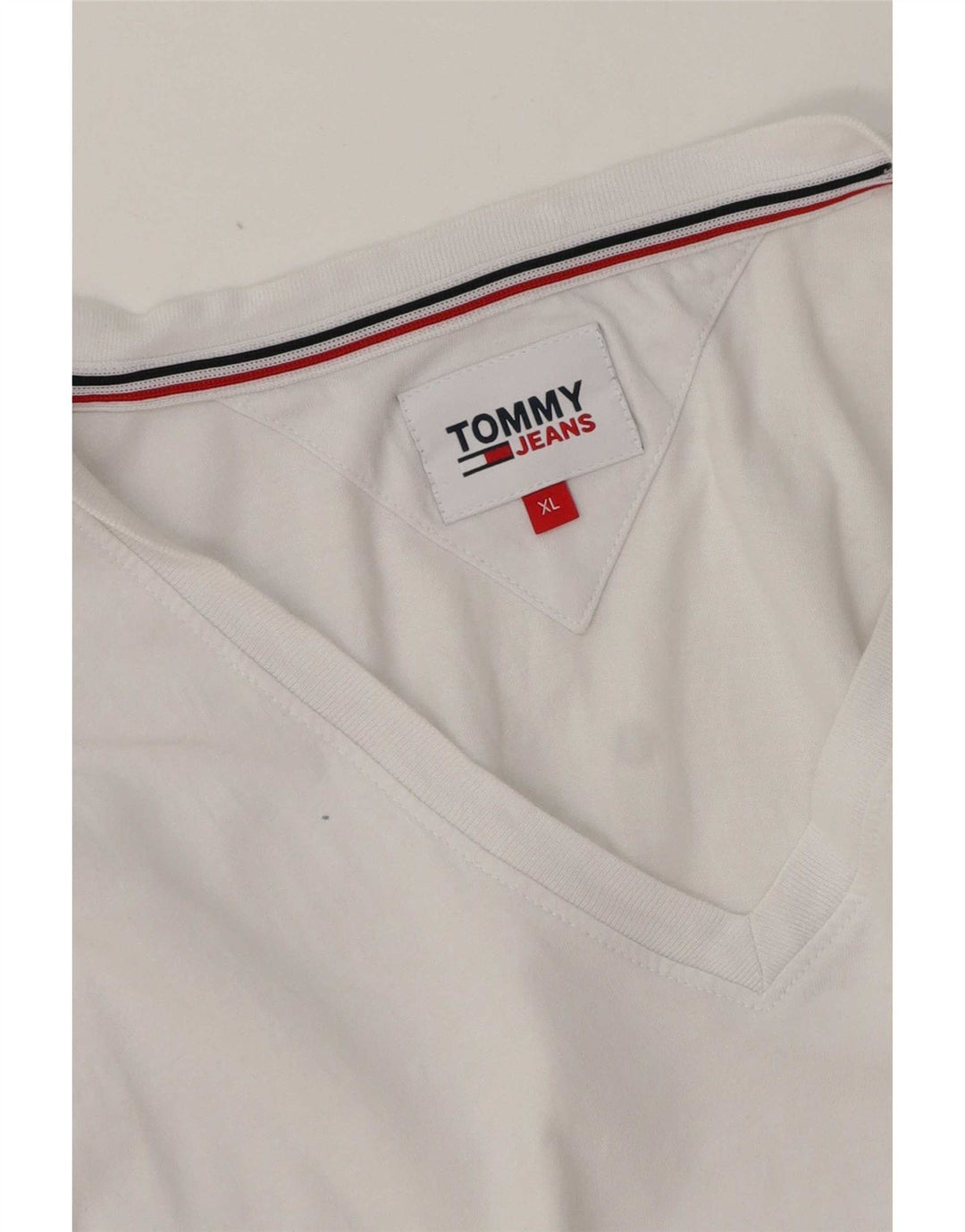 Tommy Hilfiger Herre T-Shirt Top XL Hvid