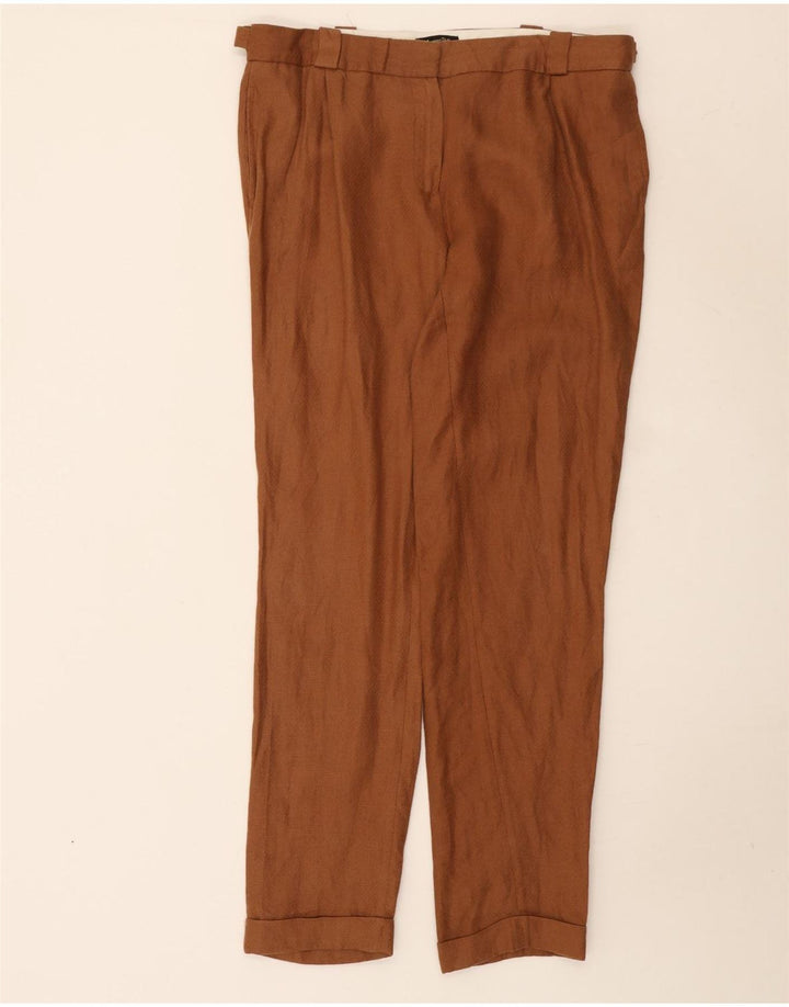 Massimo Dutti Womens Regular Chino Trousers EU 40 Medium W30 L31 Brown